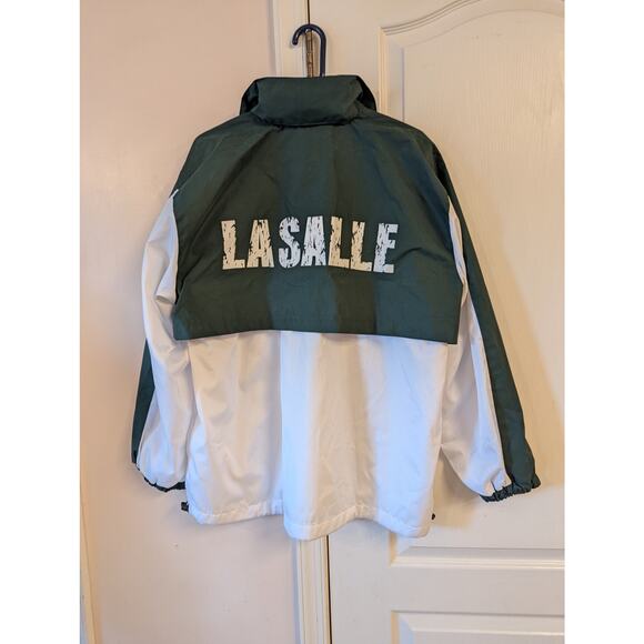 LaSalle Men's Windbreaker Sz XL. White/Green. Rain Hood folded in collar. NWT. - Picture 4 of 10